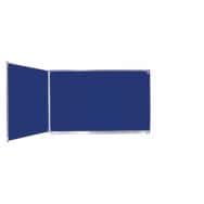 Tableau dyptique émaillé bleu cadre alu strié naturel - Manutan Expert