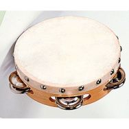 Tambourin 2x4 cymbalettes peau naturelle ø 15 cm
