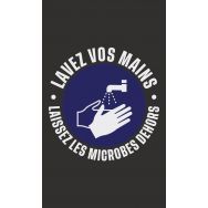 Tapis Standard imprimé  ''Lavez vos mains'' - Français.