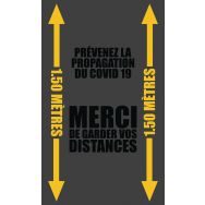 Tapis Standard imprimé  ''merci de garder vos distances - Français.