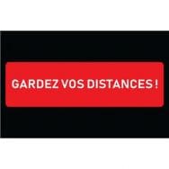 Tapis d'entrée "Gardez vos distances!" - Français