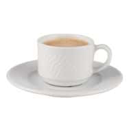 Tasse café en porcelaine ø6,5 cm 9cl blanc-Panama