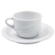 Tasse et soucoupe café en porcelaine ø6,4 cm 9cl blanc-xTanbul