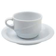 Tasse et soucoupe thé en porcelaine ø9 cm23cl blanc-xTanbul