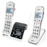 Téléphone duo sans fil et répondeur Amplidect 595 U.L.E blanc -Geemarc
