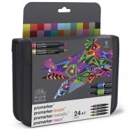 Trousse 24 promarkers assortis double pointe
