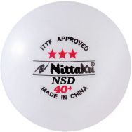 Tube de 3 balles PVC Nittaku NSD 40+ blanches 3 étoiles