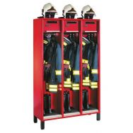 Vestiaire pompier S3000 Evolo - 1 à 3 colonnes largeur 400 mm - Sur pieds