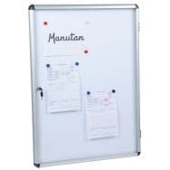 Vitrine d'intérieur Manutan 1 porte - Fond aluminium - Manutan Expert