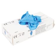 100 Gants jetables Nitrile poudrés T8 Bleu