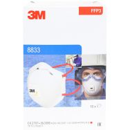 10 Demi masques coque usage unique série 8000 FFP3 sans soupape