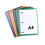 10 poches à pivots A4 ouverture grand côté - Assorti