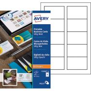 250 Cartes de visite - Bords microperforés - 85 x 54 mm - 185 g/m