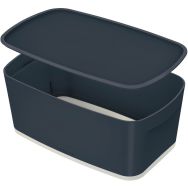 4 Boite de rangement petit format MyBox avec couvercle Cosy gris Leitz