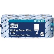 6 Bobines d'essuyage à dévidage central Tork 2 plis - 450 formats Bleu