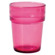 6 gobelets copolyester 20 cl - transparent rouge