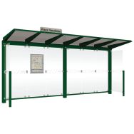 Abri bus Venise 5 m - bardages latéraux leds - Procity