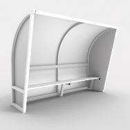 Abri de touche monobloc V2, structure en aluminium - Metaluplast