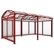 Abri vélos Voûte L initial/complém. bardages polycarbonate - Procity