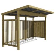 Abri voyageurs Caméléon 390x200x239 cm - pin traité