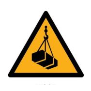 Adhésif de marquage au sol danger W015 - Charges suspendues - Ergomat