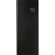 Agenda de banque 2027 long 2 volumes 15x33 Noir