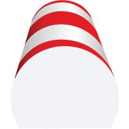Amortisseur arrondi-Rouge/Blanc-4x3x120cm-2 pièces
