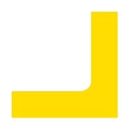 Angle de marquage au sol jaune