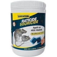 Appât pâte fraiche rats souris - Difénacoum 0,005% - 10g - Lucifer - 15 pièces