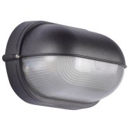 Applique Pacific ovale noir ip44