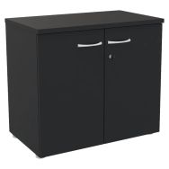 Armoire 2 portes battantes L80 x H72 cm Noir
