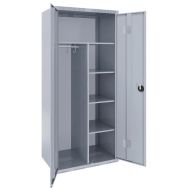 Armoire portes sur socle 1/2 penderie 1/2 lingère largeur 80 - Acial