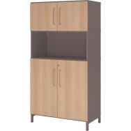 Armoire 4 étagères et socle acier-Angle ouverture 110° - Hammerbacher
