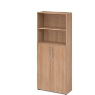 Armoire Basic-3 niveaux avec portes-Noyer-Noyer