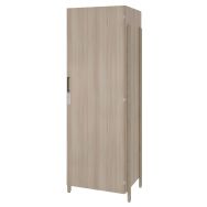 Armoire JEFF 1 porte 1/2 penderie et 1/2 lingère acacia/hêtre