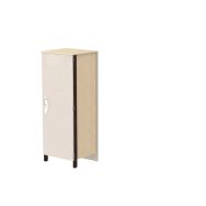Armoire Nova 1 porte toute hauteur serrure moraillon Erable/Gris