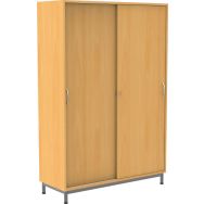 Armoire Octet portes coulissantes socle métal gris - Manutan Expert