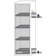 Armoire S-CLASSIC90 Maintien de porte - Bac rétention - 596mm - Asecos