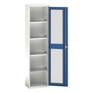 Armoire Verso Portes Transparentes Avec 4 Tablettes 525x350x2000_Bott