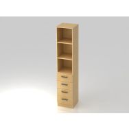 Armoire à 4 tiroirs - Poignée métal - 5 niveaux - Hammerbacher
