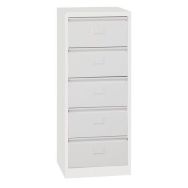 Armoire à dossiers avec rabat 5 cases - gris