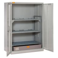Armoire à fût 14/20 avec rayonnage et bac de rétention 150 L