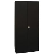 Armoire à portes battantes 195x92x42 cm 4 tablettes 9005 Noir