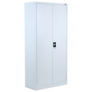 Armoire à portes battantes hautes - Gris clair - Manutan