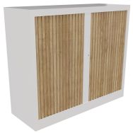 Armoire à rideaux Classif 102x120 cm corps blanc/rid Chêne