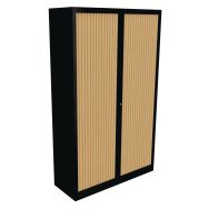 Armoire à rideaux Classif 198x120cm Noir/Hêtre