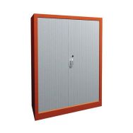 Armoire à rideaux largeur 100 hauteur 135 cm Orange-Blanc