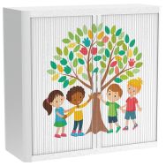 Armoire à rideaux personnalisée arbre l'amitié - EasyOffice