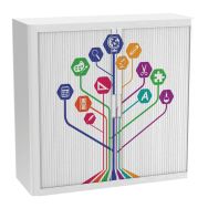 Armoire à rideaux personnalisée arbre apprentissages - EasyOffice