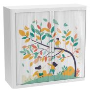 Armoire à rideaux personnalisée feuilles enchantées - EasyOffice